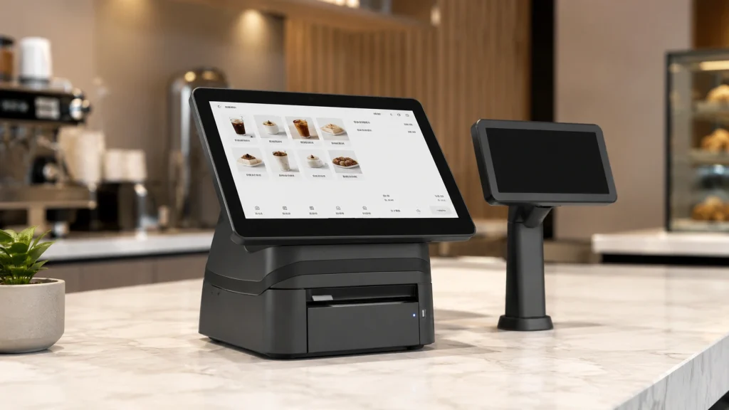 Compact POS system in modern cafe (2)